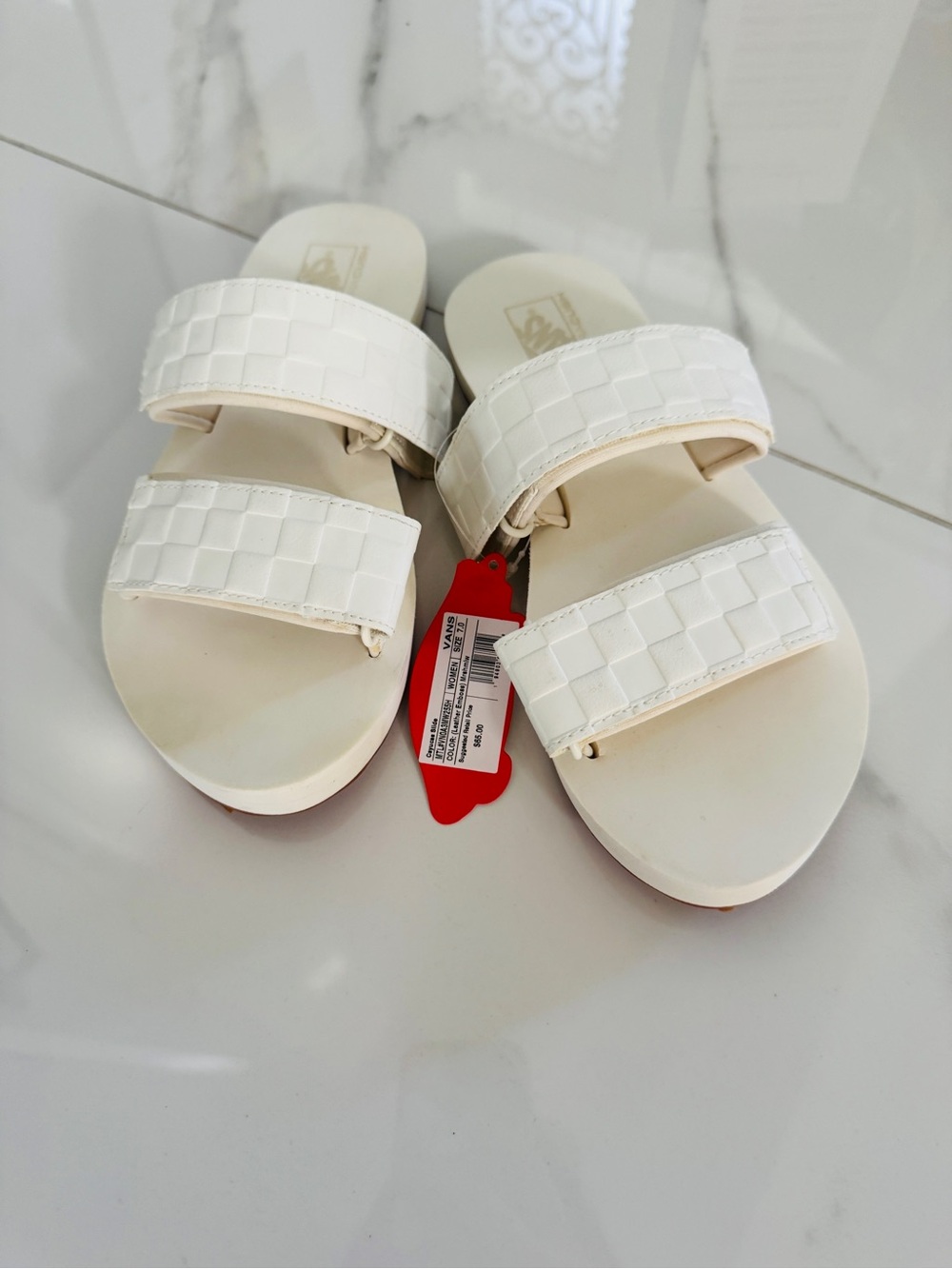 Vans UltraCush White Slide Sandals | Women’s Size 7 | New with Tags